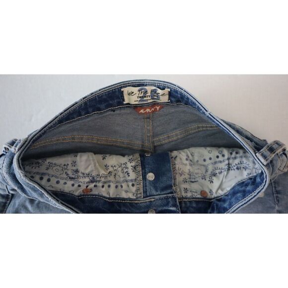 Free People OB963098 Women's Sz 26 Blue CRVY Vintage Denim Button-Fly Shorts - Picture 4 of 8